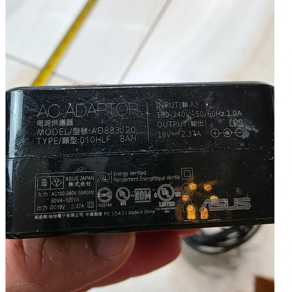 Asus AC Adapter AD883J20 19V 2.37A 45W Laptop Charger Power‎ Supply Black B1